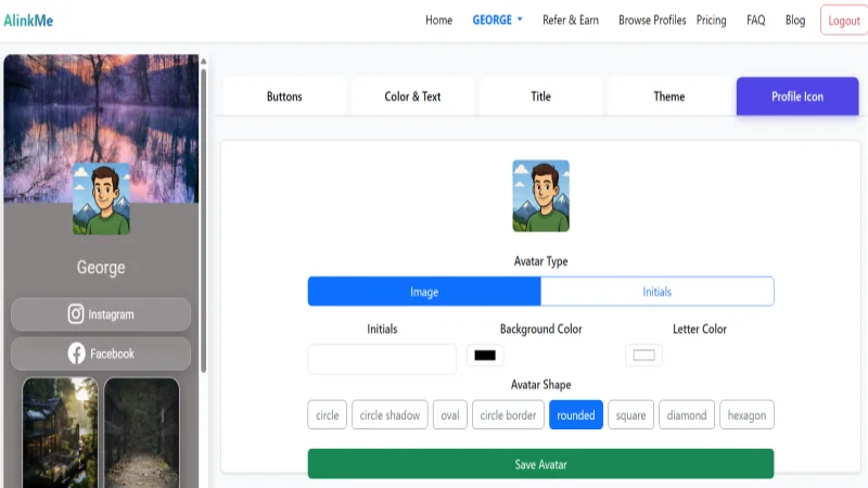 How to Customize Profile Avatar on AlinkMe (Image & Initials Settings Guide)
