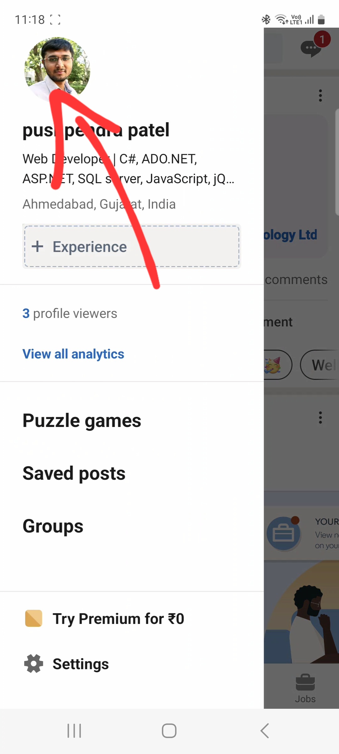 Linkdin Profile - Step 2