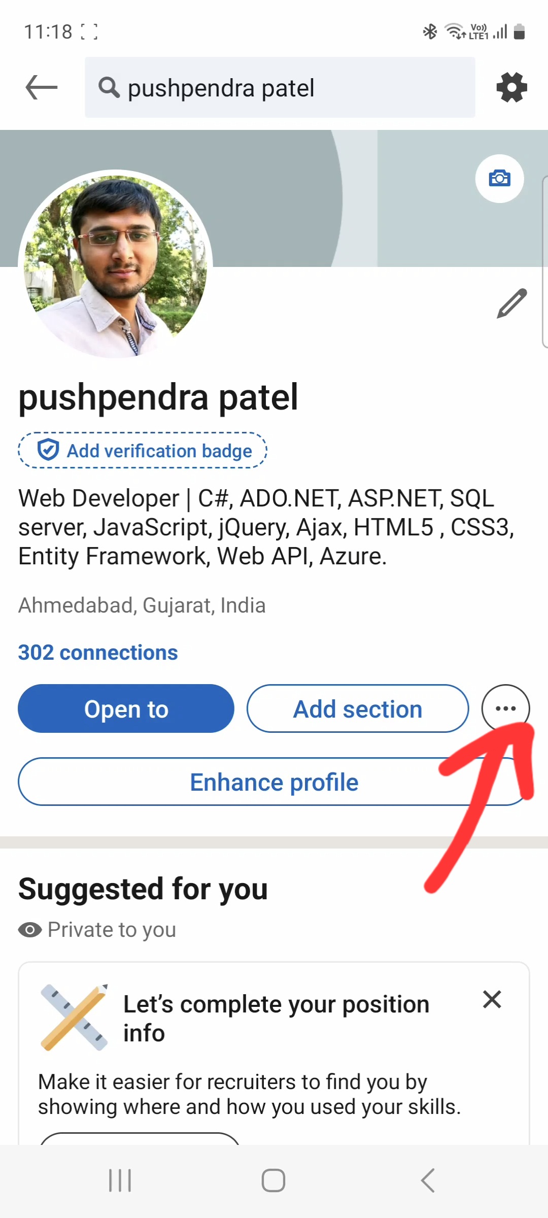 Linkdin Profile - Step 3